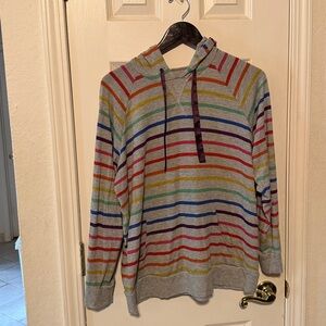 Torrid Multicolor Striped Super Soft Hoodie